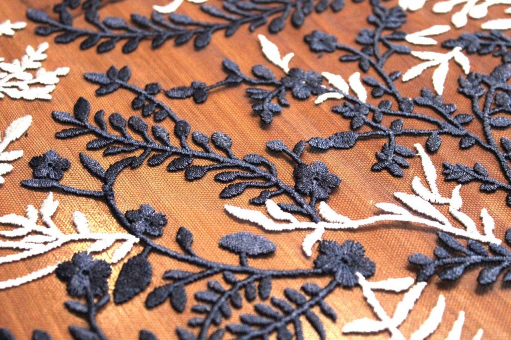 Кружево королевское цвет темно-синий/белый Кружево королевское цвет темно-синий/белый