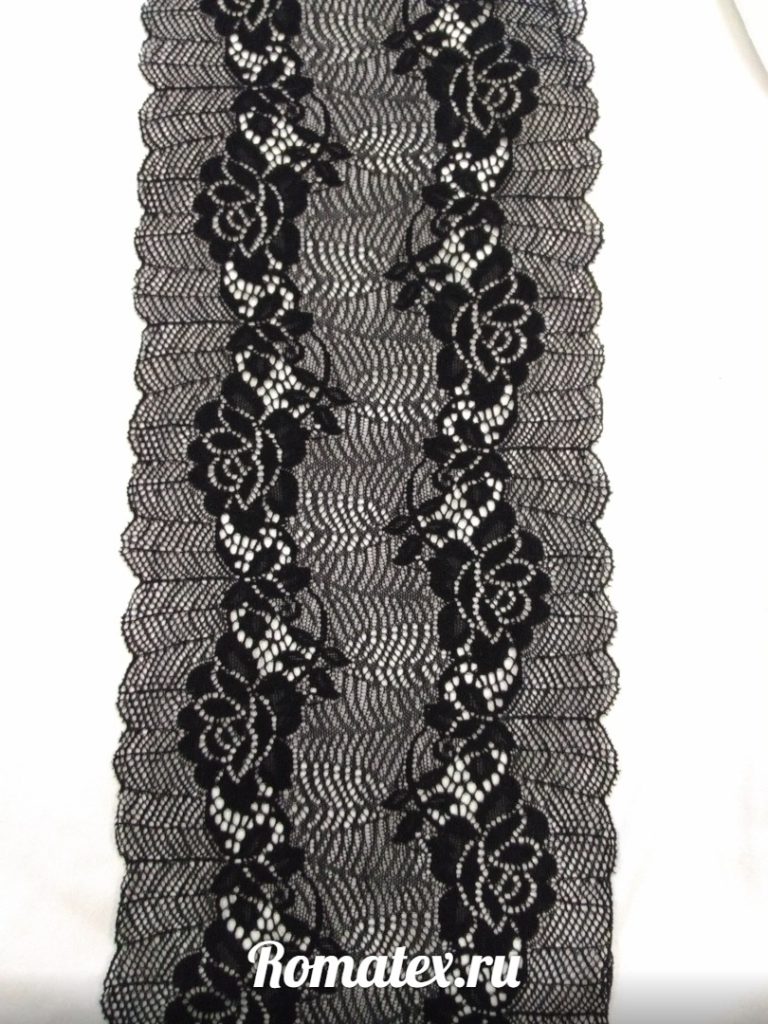 Кружево черное широкое LY-309 175 мм Кружево черное широкое LY-309 175 мм